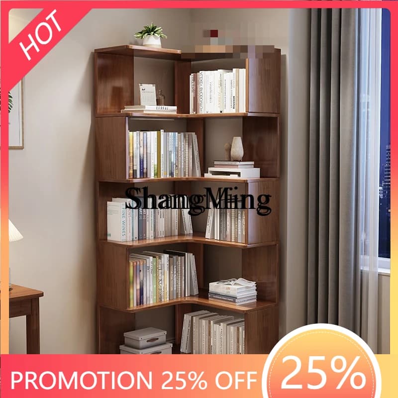 SM new solid wood corner rack corner cabinet simple household corner wall storage shelf