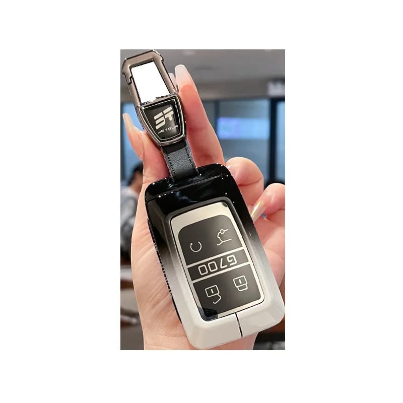 Premium Zinc Alloy Key Cover Case for Jetour G700 (2025) - Protective Key Fob Shell Key Bag Chain