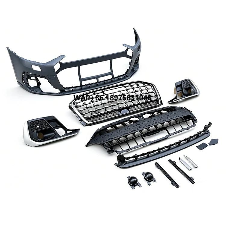 For A8 D5 New Tyle Front Bumper with Grille No Need Change Headlight Style to D5PA S8 LOOK Front Bumper 2023 2024 2025+