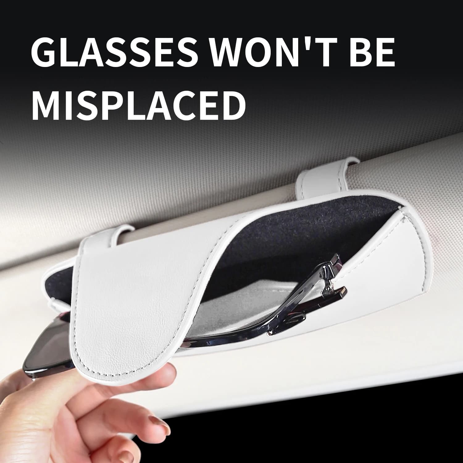 Suitable for Haval H6 Jolion H9 H7 F7 Jolion Pro H3 H5 Car Glasses Clip Nappa Leather Car Sunshade Glasses Case Decorative