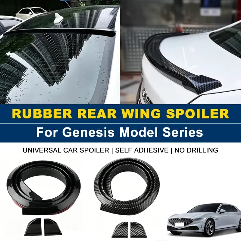 For Genesis G70 G80 G90 GV60 GV70 GV80 1.5M Self-Adhesive Rear Spoiler Wing No Drill Trunk Lip Exterior Parts