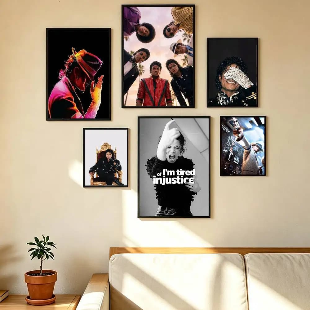 michael jackson  Poster Waterproof Wall Art Sticker For Bar Living Room Vintage Decor High Quality Print Gift