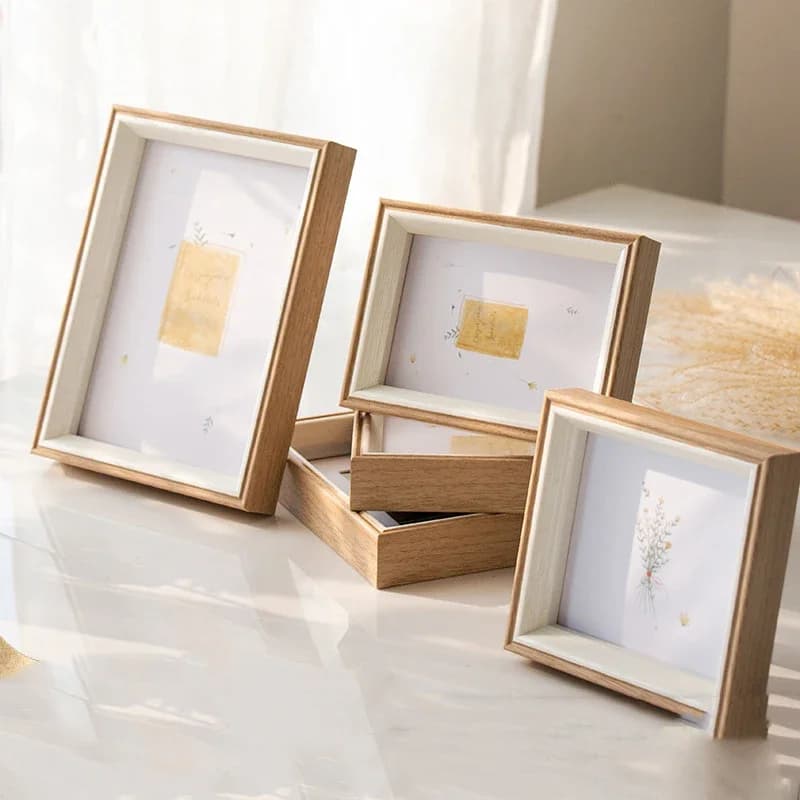 Vintage Wooden Photo Frame Display Stand Available8 Inch, 10 Inch, and A4 Sizes Elegant Wood Picture Frame for Home Décor