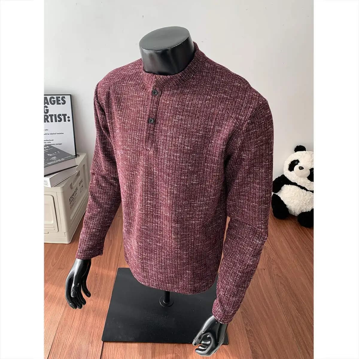 Tie-dye Long-sleeved T-shirt Men's Spring High-end Sense Inner Matching Bottoming Shirt Clothes Polo Shirt Top