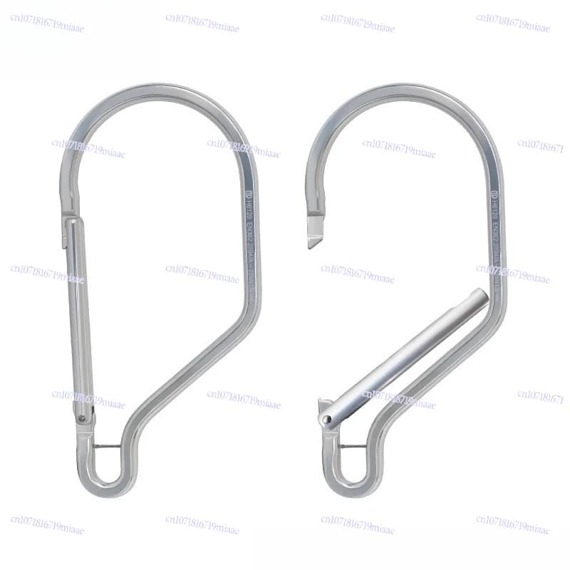 Large opening safety hook, aerial work safety belt, safety hook self-locking and anti-falling size steel pipe hook hook lock