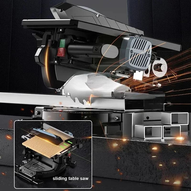 220V Composite Saw 1400W Miter Saw Dual Purpose Aluminum Sawing Machine Multifunctional Cutting Machine Woodworking Table Saw fa