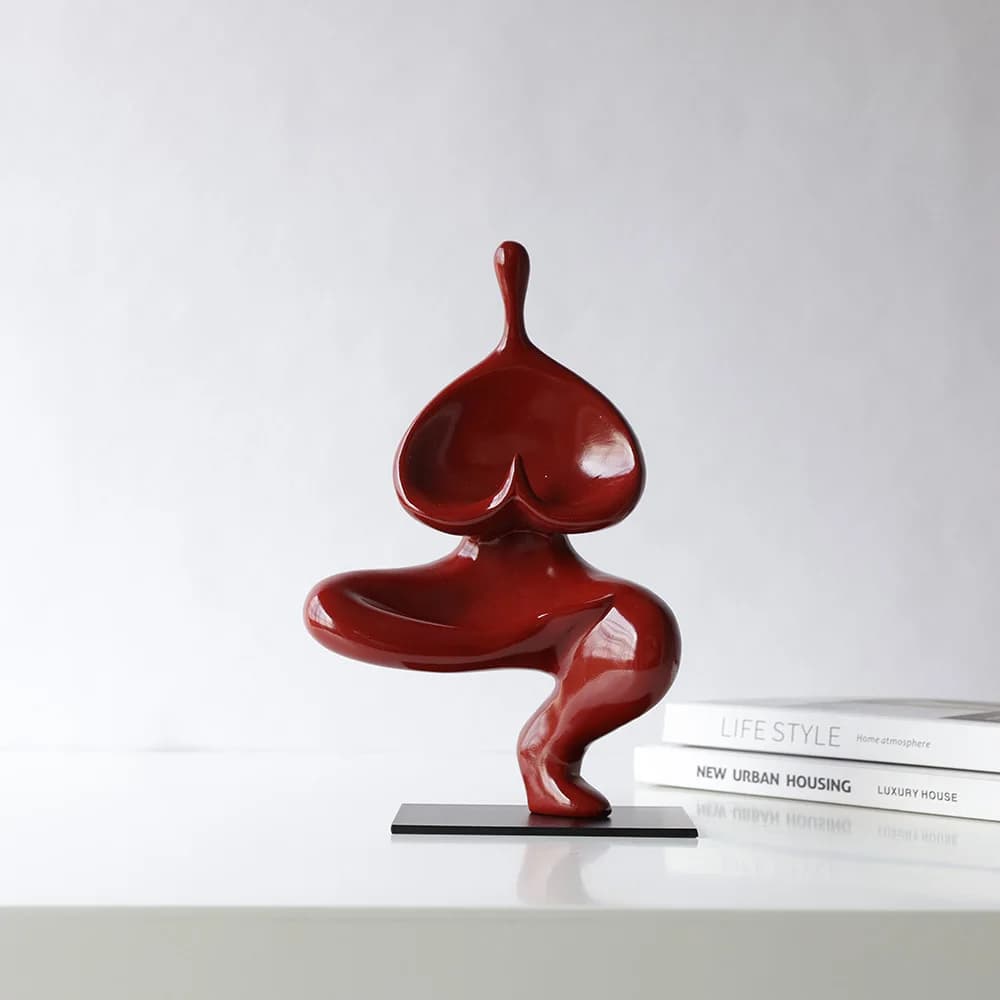 Modern wine cabinet TV cabinet decorative window small ornament Yoga girl resin sculpture crafts