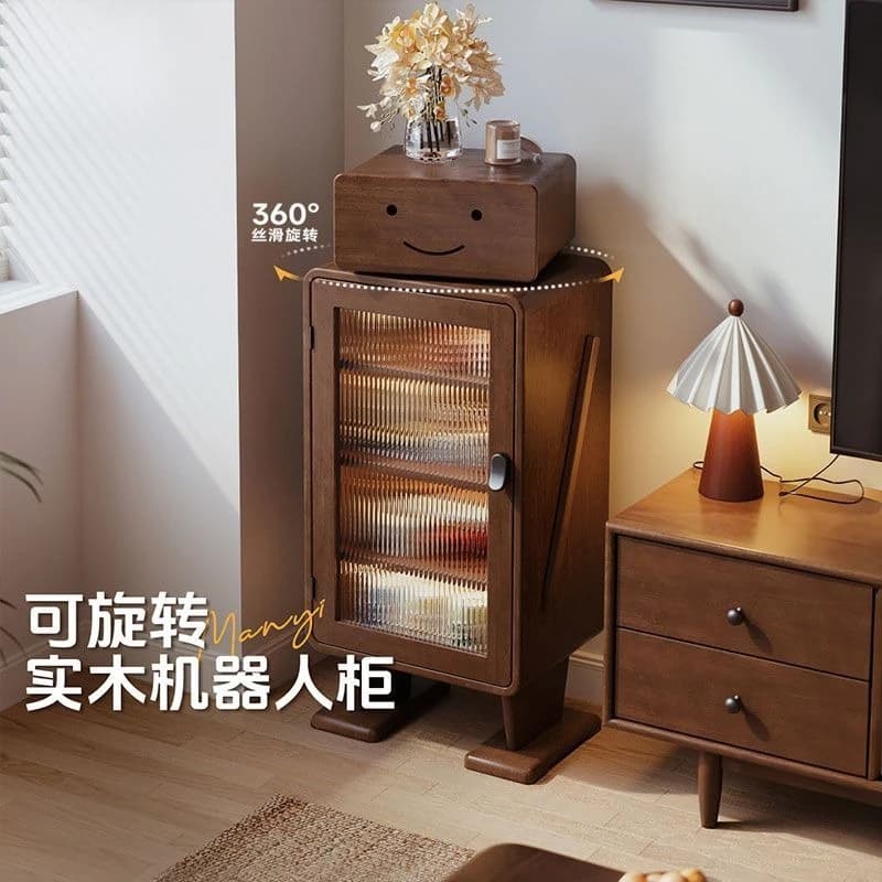 Small stand next to sofa, bedroom, living room, locker, chest, robot bedside table