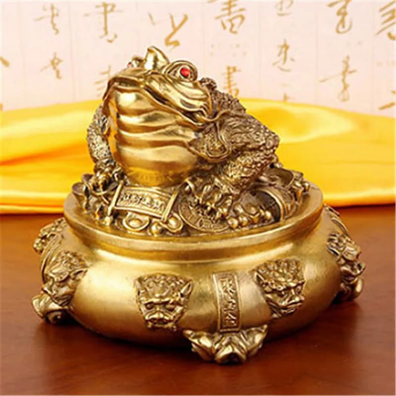 three-legged , brass golden toad ornament, home , opening gift, metal craft, copper 8383