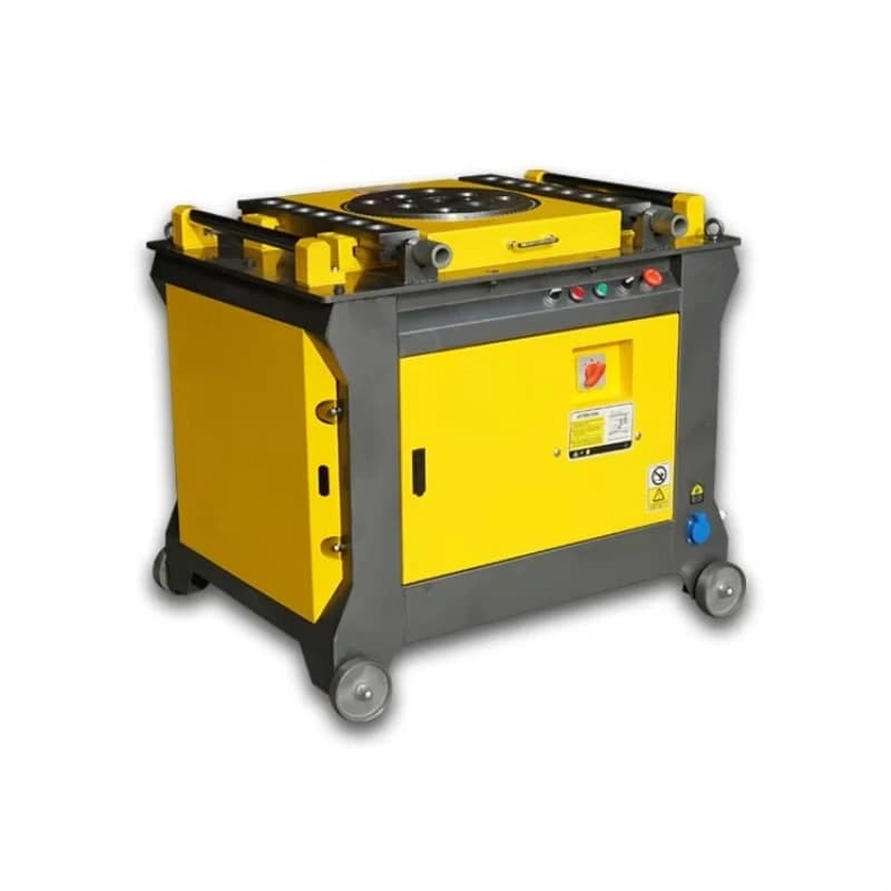 carbon steel bar bending machine, equipped with 4KW motor and gear working mode, semi-automatic slotting and slotting