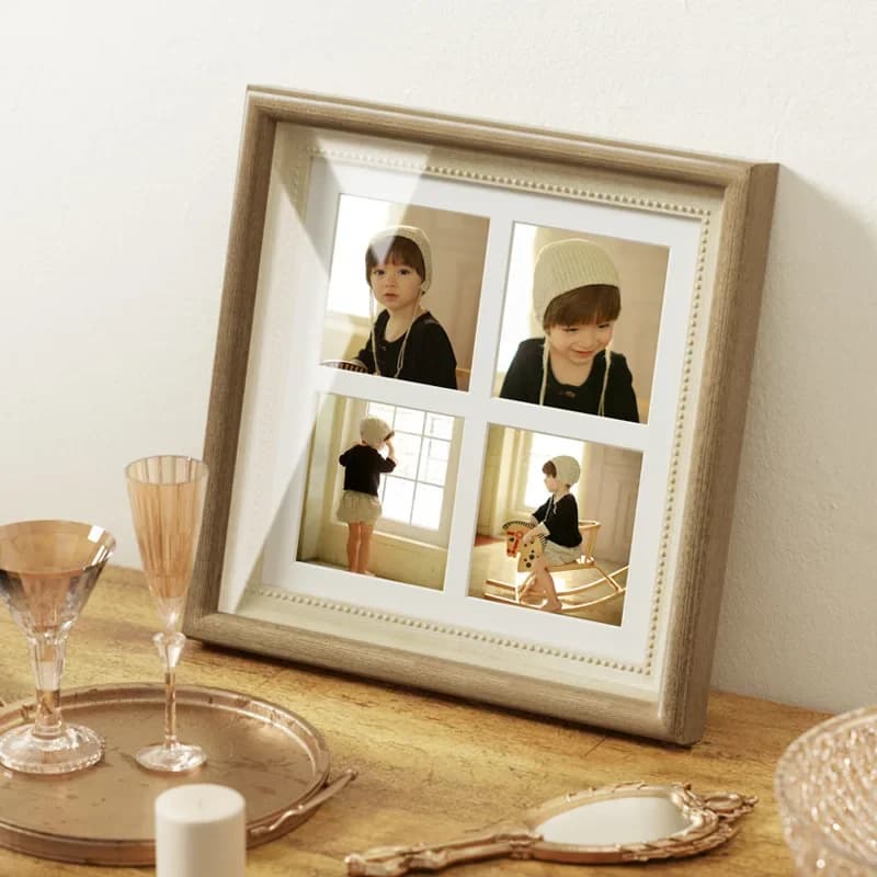 Wedding Photo Frame Display Modern Jointed Combo Glossy Wooden Picture Frame Set, Elegant Photo Frame Home Décor