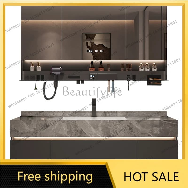 FG Washbasin Vintage Toilet Drawer Bathroom Cabinets Storage Mirrors Mobili Per La Casa Furniture Simple Luxury Bathroom Cabinet