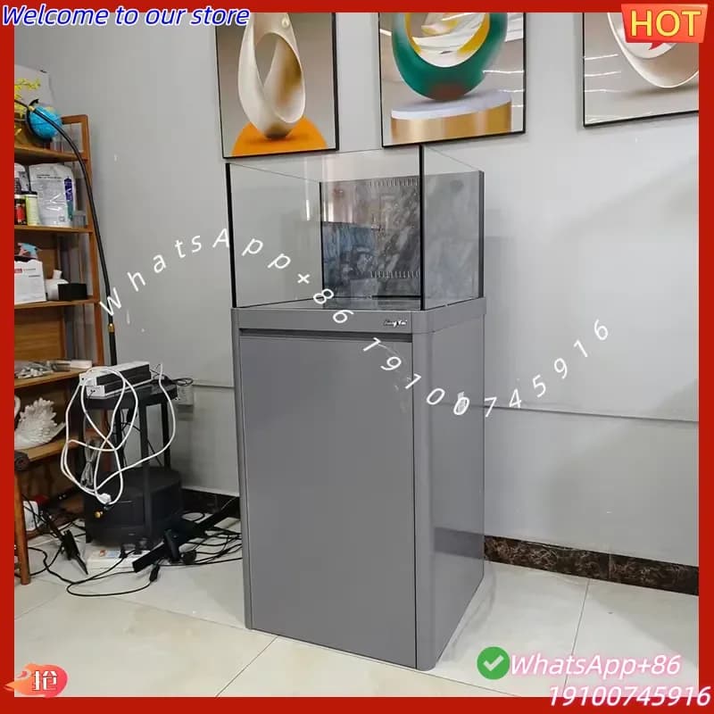2026Hot 60CM Glass Square/Rectangle Fish Tank Aquarium Complete Set 280L Eco-Friendly Ultra Quiet Lightweight Custom Size