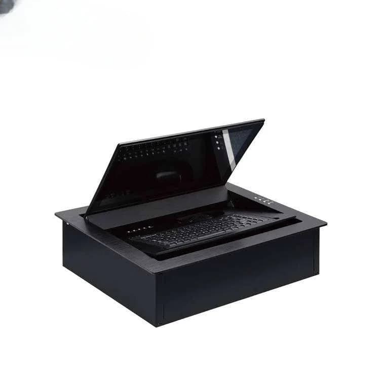 15.6" 17.3'' 18.5'' Meeting Table Motorized Flip Up LCD Monitor Lift Mechanism With Keyboard Mouse