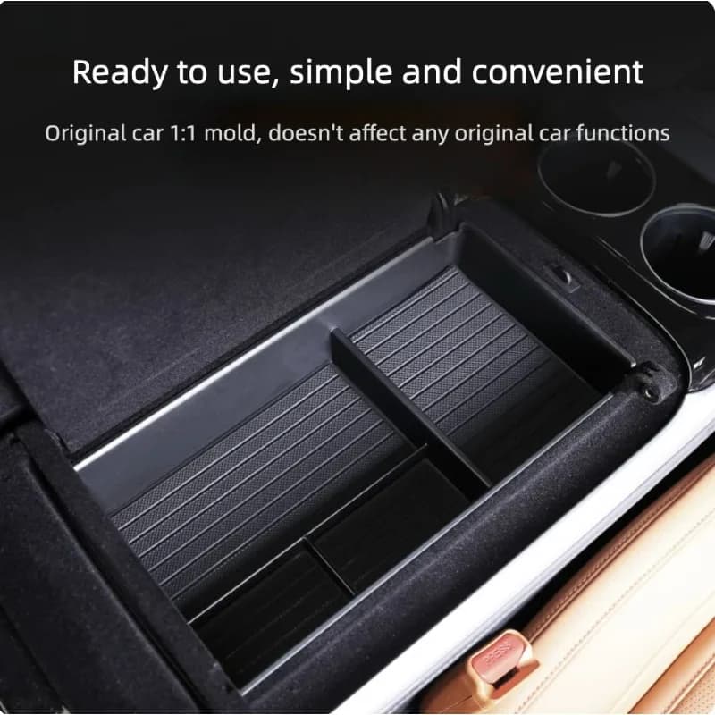 For XPENG G9 2023‑2026 Center Armrest Storage Box Console Organizer Tray Hidden Holder Interior Tuning Accessories