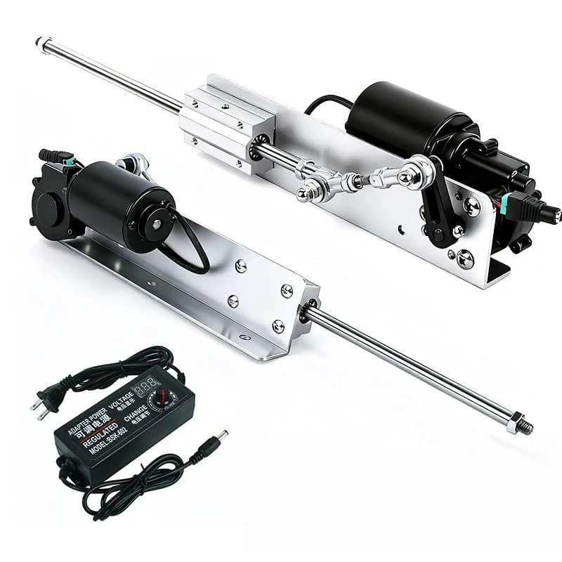 24V DC Reciprocating Linear Actuator Motor Kit - Silent Telescopic Rocker with Speed Regulation for DIY Projects 2-8cm Stroke
