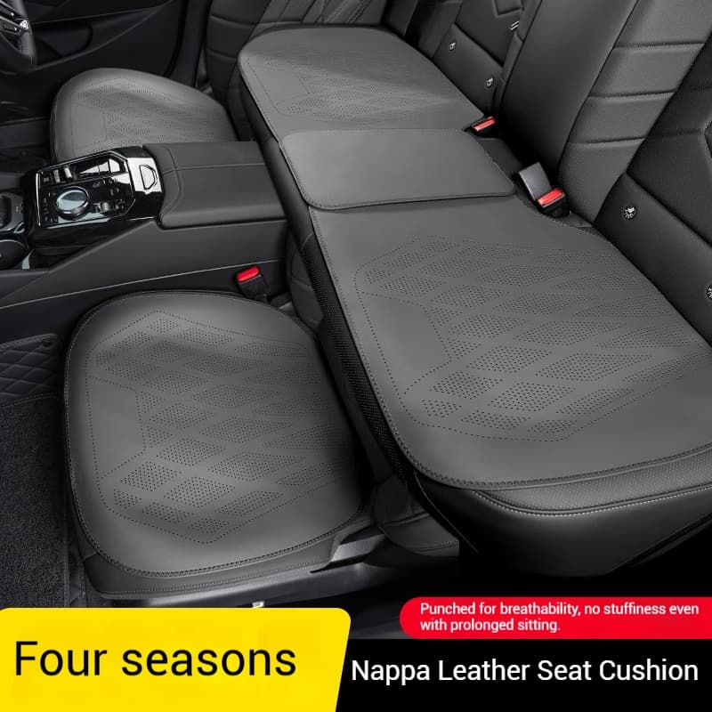 Car Nappa Leather Ventilated Seat Cushion Car Seat Cover For Hyundai N Line Tucson Sonata Santafe Veloster Solaris Kona i30