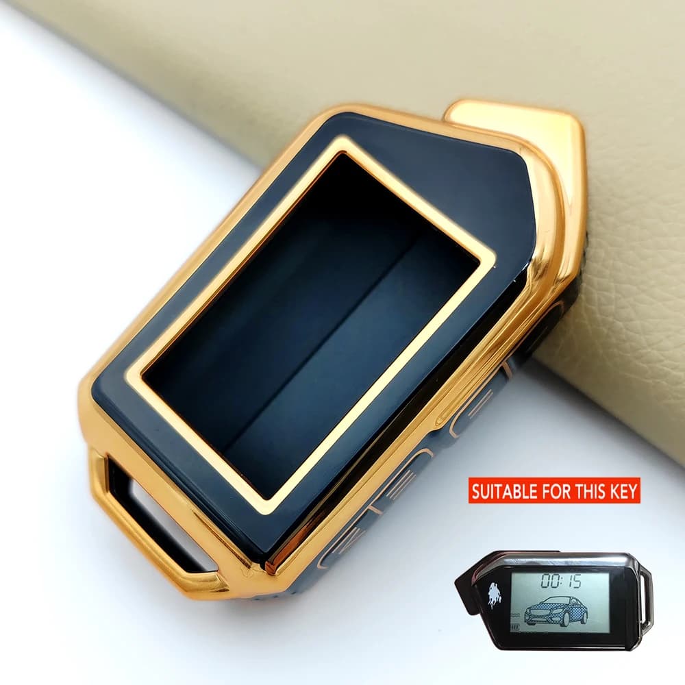 Carrying Leather Key Case LCD Remote Control Cover Skin For Scher-Khan Mobicar A B 1 2 3 M10 M20 Two Way Car Alarm System Shell