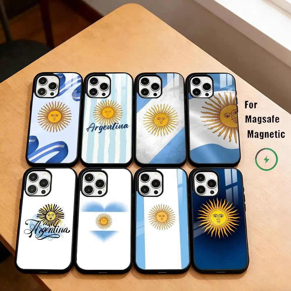 Flag of A-Argentina  Phone Case For iPhone17,16,15,14,13,12,11 Plus,Pro Allows magnetic wireless charging