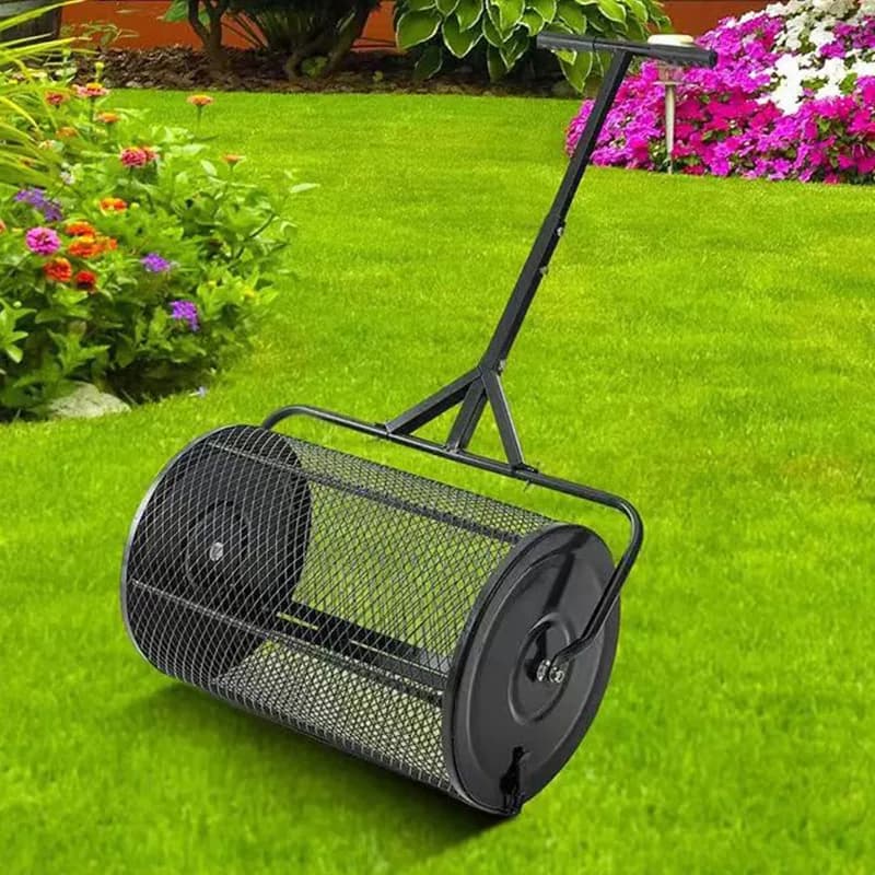 Garden lawn split mesh roller spreader lawn roller