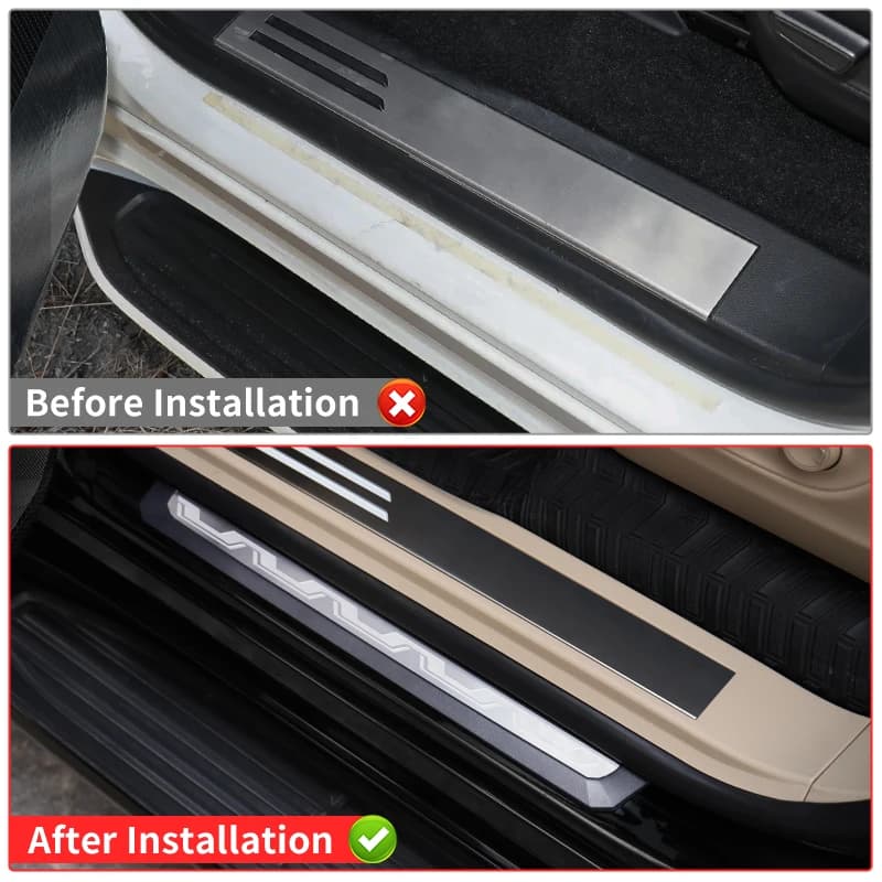 For 2021-2027 Toyota Land Cruiser 300 LC300 Car Door Sill Protector Scuff Plate Exterior Trim Car Accessories Anti Scratch Guard