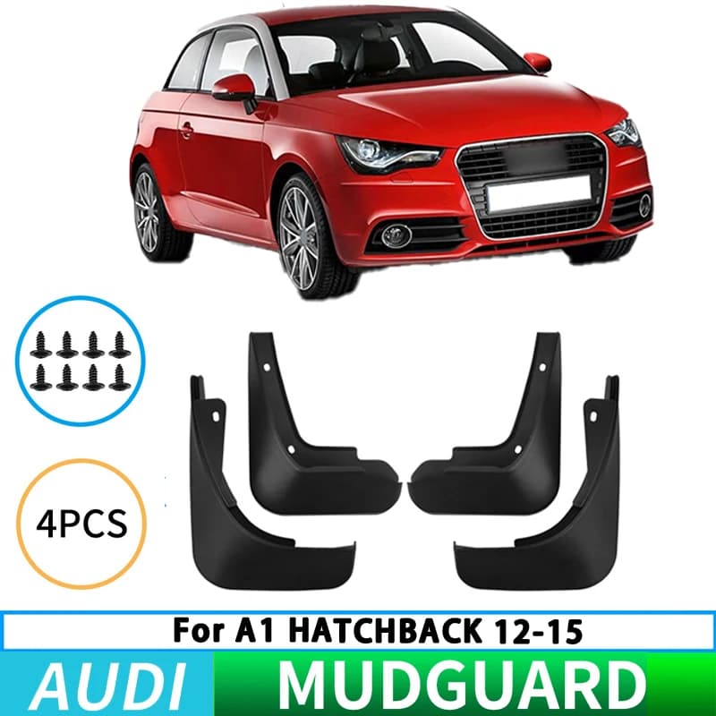 Suitable for Audi A1 Hatchback 2012-2015 hatchback cars, including front and rear wheel mudguards and splash guards.