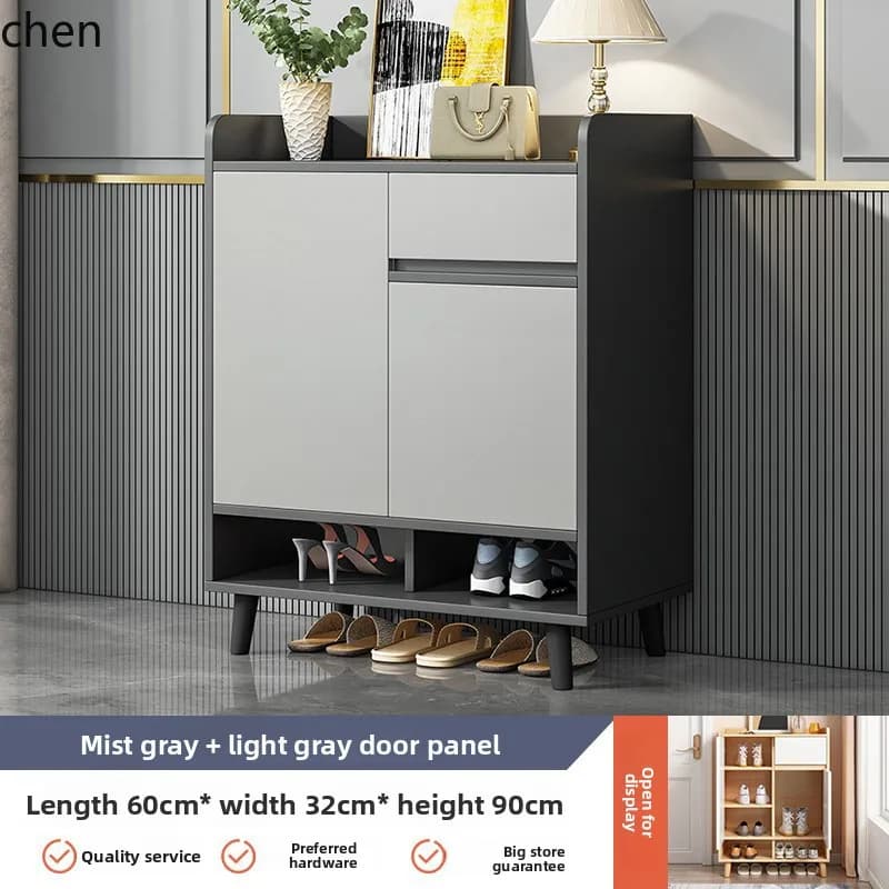 PYH Shoe Cabinet with Door for Home Entrance, Indoor Hallway Entryway Cabinet,Wall-Mounted Corridor Storage Shoe Rack