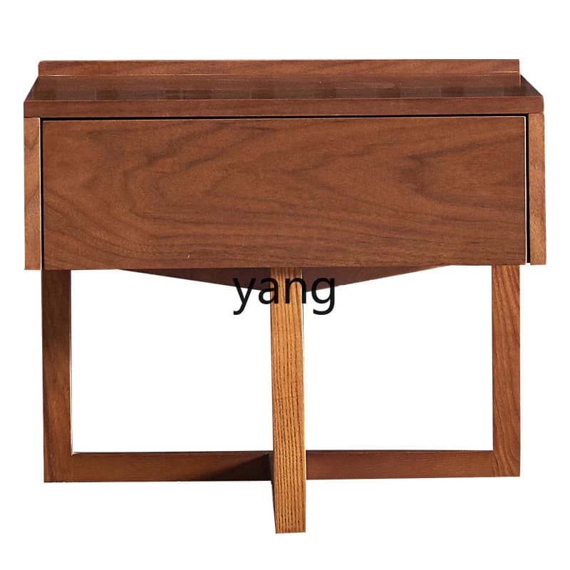 LMM minimalist bedside table modern walnut bedroom personalized bedside cabinet
