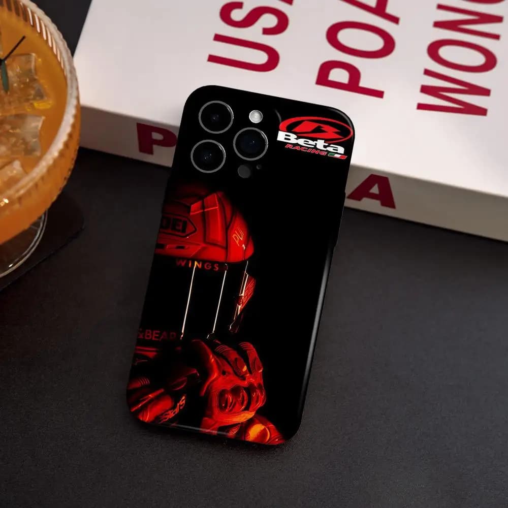 BETA RACING G-GASGAS Phone Case For iPhone 17 16 15 14 13 12 Pro Max Plus Glossy HD Fine Hole Liquid Film Soft Shell