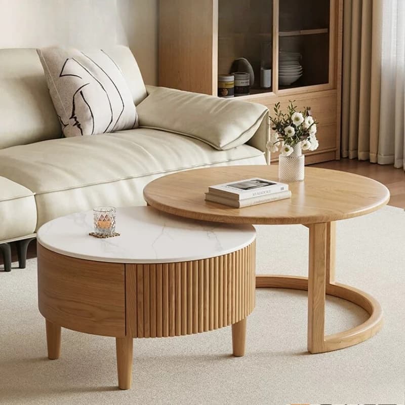 Mobile Round Coffee Tables Petite Japandi Corner Luxury Coffee Tables Set Console Tavolino Da Salotto Mid Century Furniture