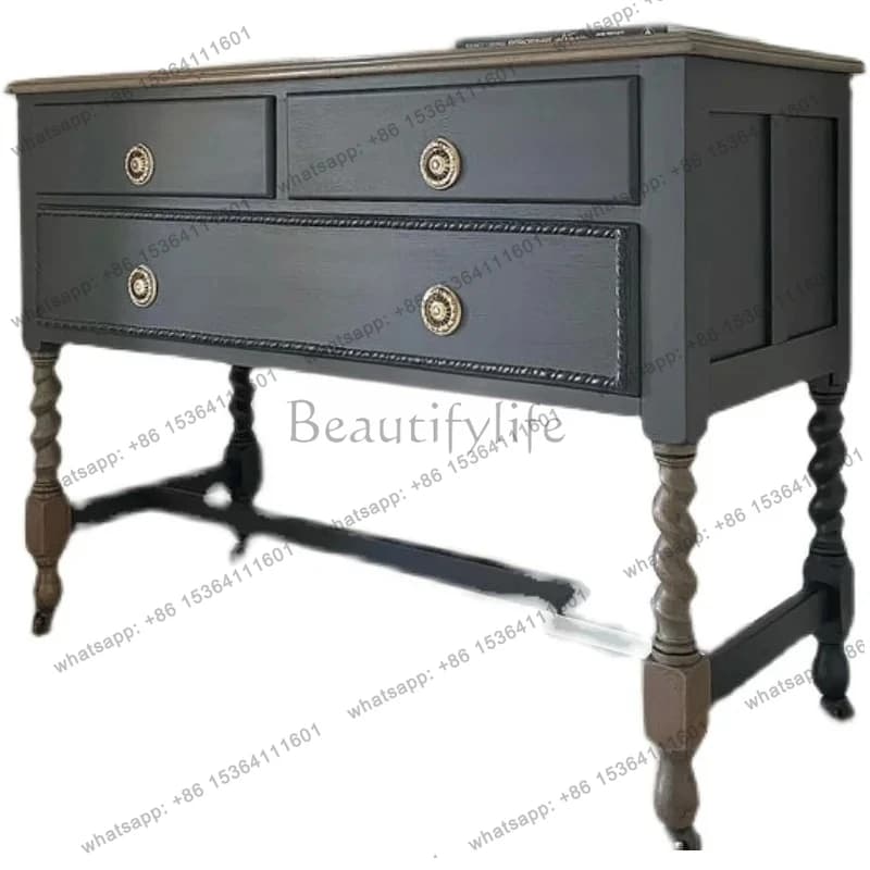 American solid wood dining side cabinet small apartment light luxury locker new Chinese simple storage tea cabinet R