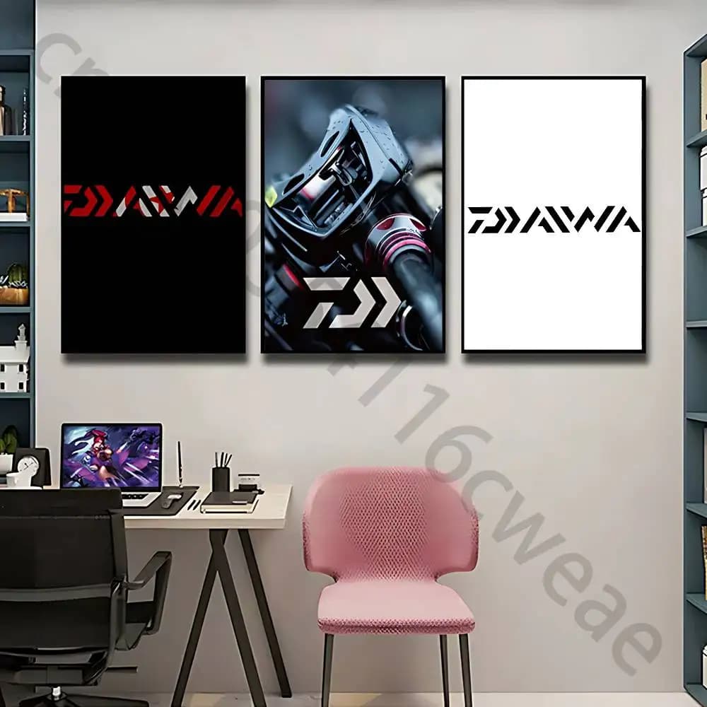 Daiwa Fishing Logo Wall Art Poster Print Wall Decor for Living Room Bedroom Home Decoration