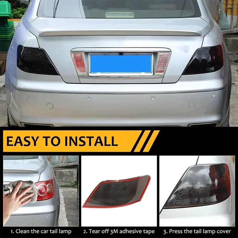 For Toyota Reiz Mark X 2005-2009 Car tail light blackened shell ABS transparent gray car tail light cover decorative cover