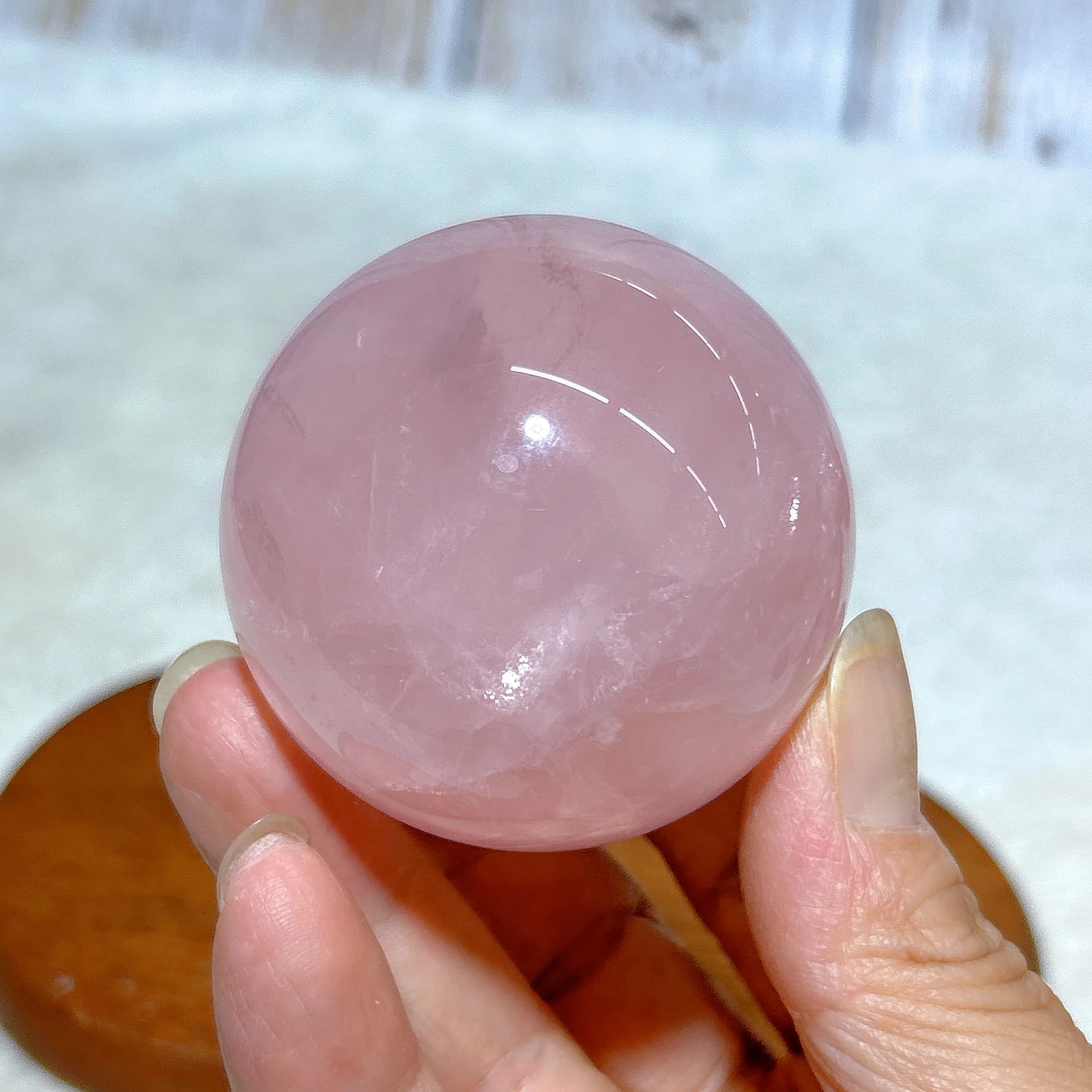 Healing Natural Crystal Flashy Rose Quartz Sphere Polished Ball High Quality Gemstones Mineral Energy Home Decorations Gift