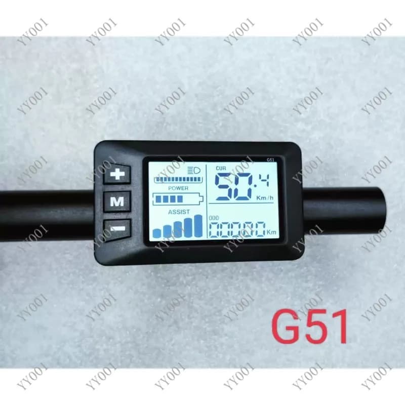 36V 48V G51 Intelligent LCD Display for Electric Bicycle E-Bike Dashboard Meter Switch