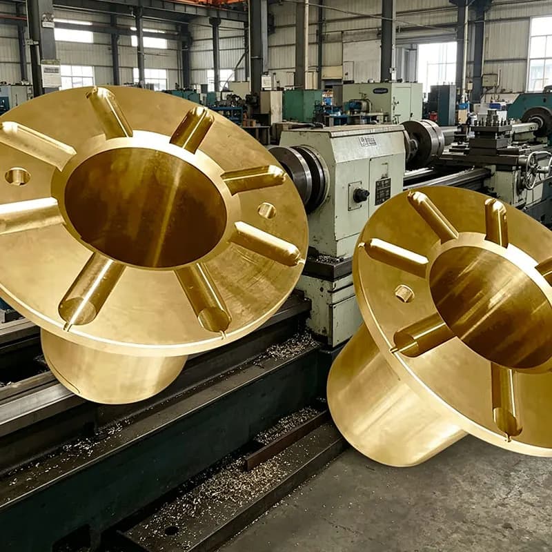 Haishan C92300 Precision Flange Sleeve Copper Alloy Bronze Bushing High Wear Temperature Permanent Mold Casting Customized Size