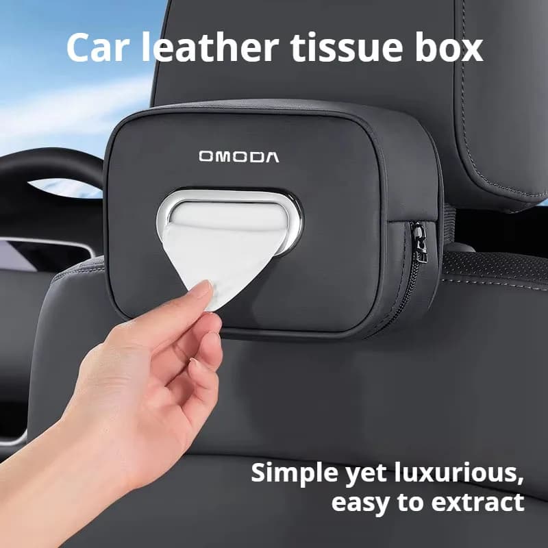 Tissue Storage Box Car Back Seat Holder Headrest Paper Cover For Chery Omoda 5 C5 E5 C9 9 EV PHEV C5 5EV Jaecoo J7 2024 2025