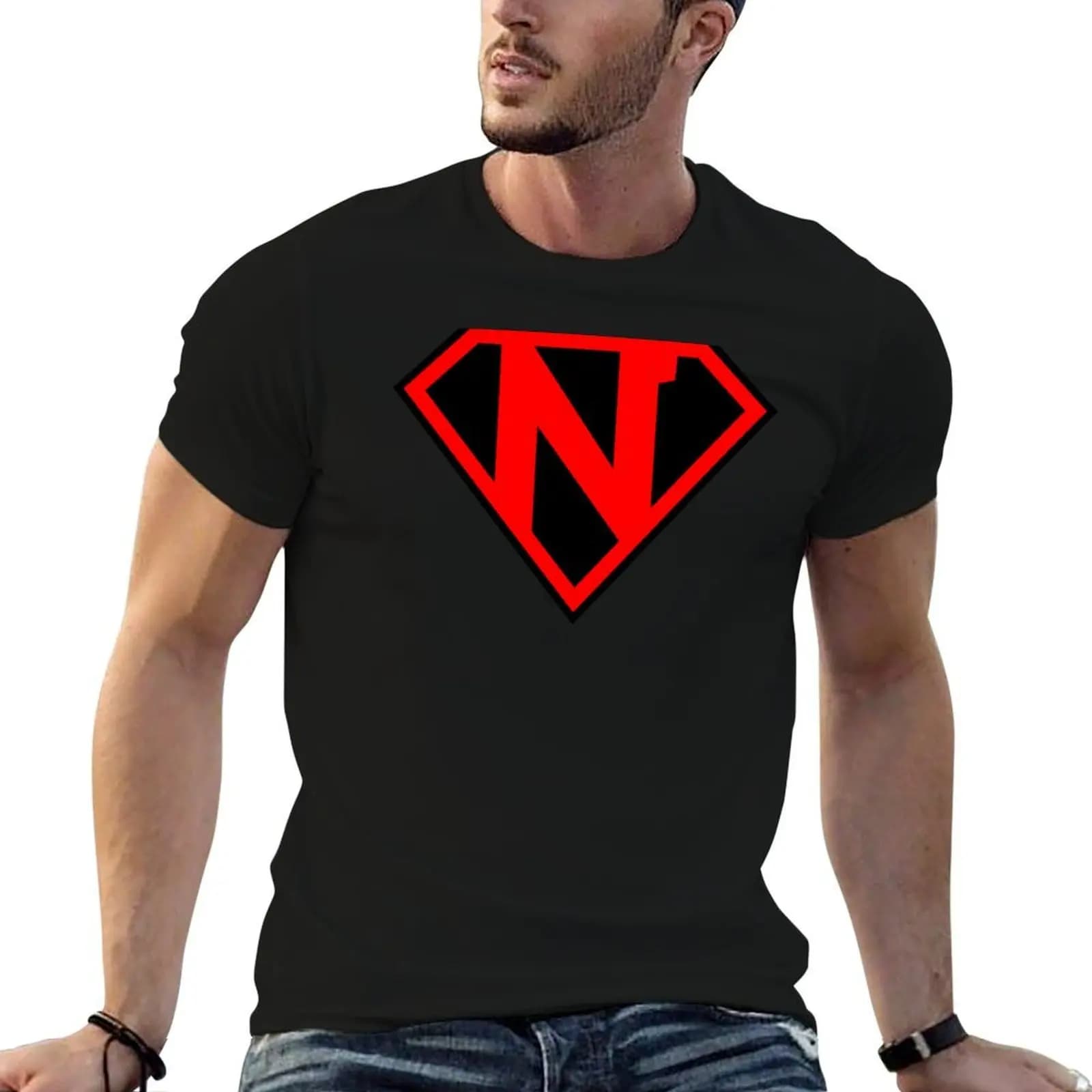 Letter N Super Letter Vol.3 T-Shirt croswit shirt man funny gifts t shirt for men