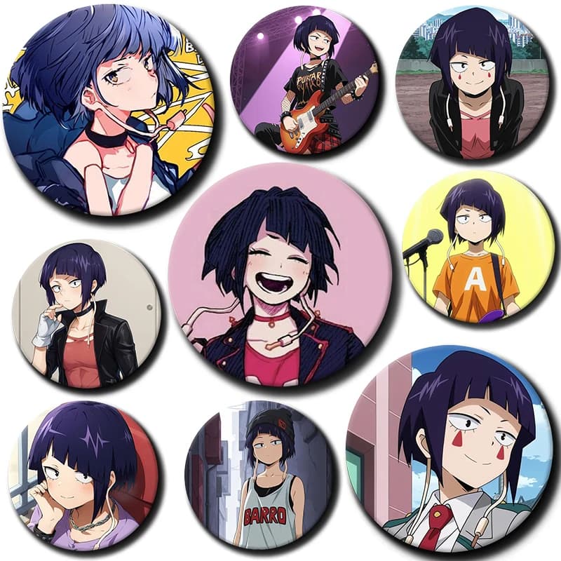 58mm Cartoon Character Kyoka Jiro Soft Button Pin Hero Anime Brooch Creative Badge for Backpack Clothes Decoration Gift