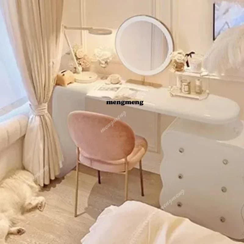 Luxury White Vanity Table Wooden Aesthetic Beauty Drawers Bedroom Dresser Living Room Storage Vestidores Muebles De Dormitorio
