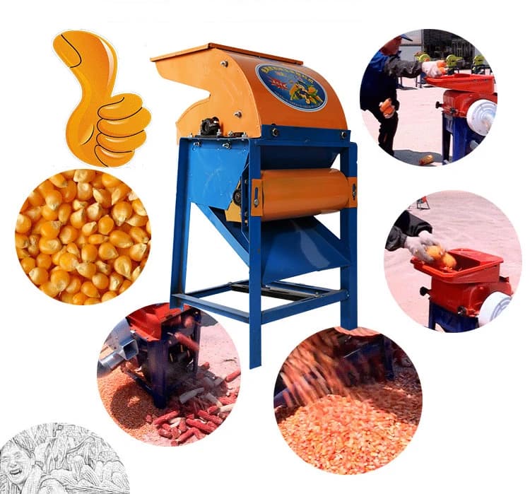 Small Corn Thresher Machine Home Farm Use Corn Sheller for Animal Feed Processing