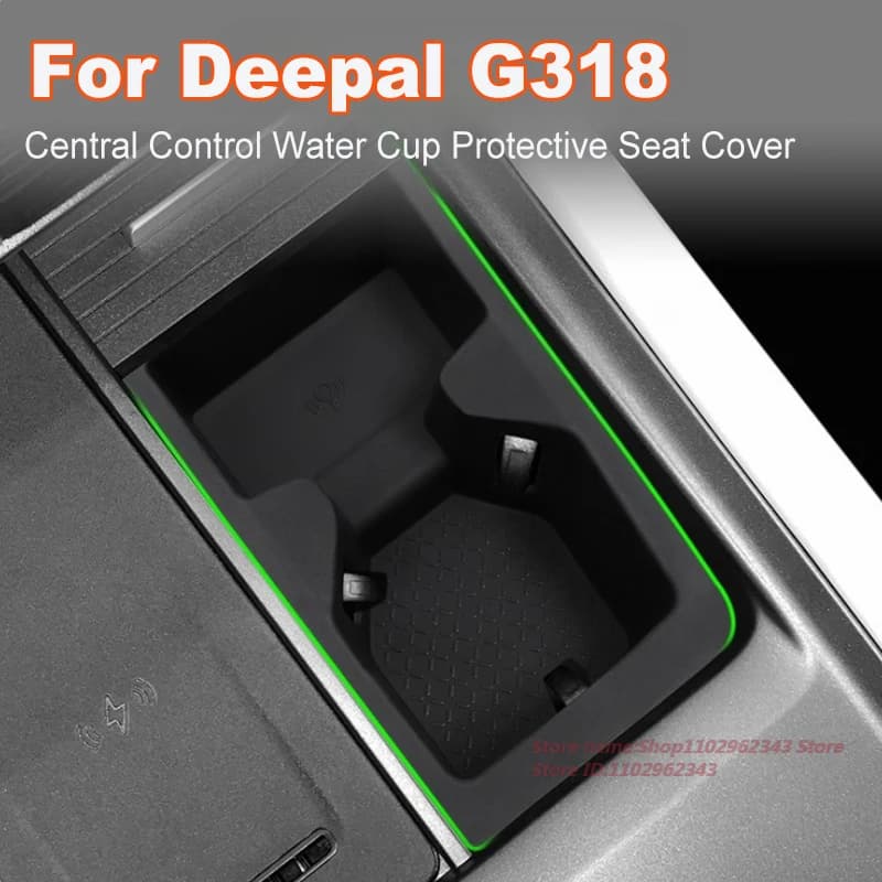 For Changan Deepal G318 Central Control Water Cup Protective Seat Cover Anti-Slip Pad Car Interior Modification Accessory