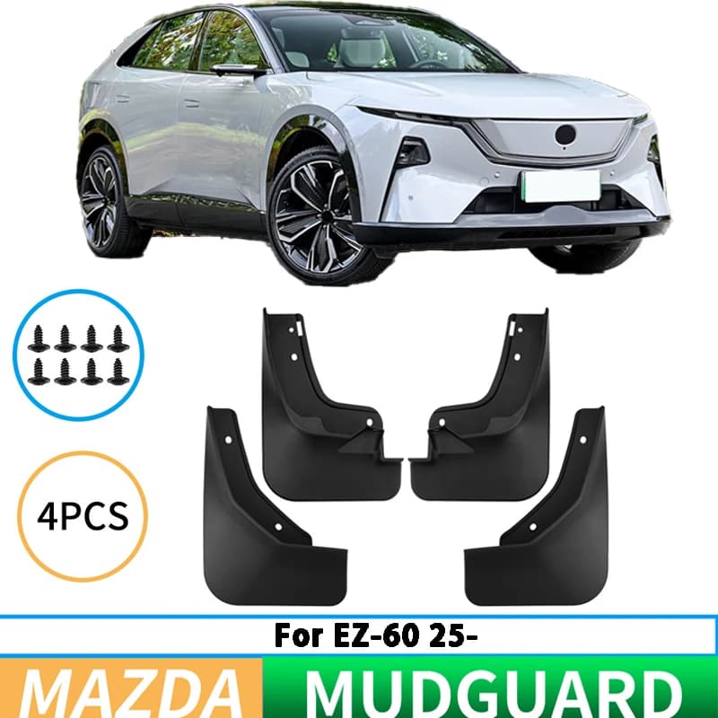 Suitable for Mazda EZ-60 2025 car tire mudguards and splash guards, front and rear wheel mudguards, car accessories.