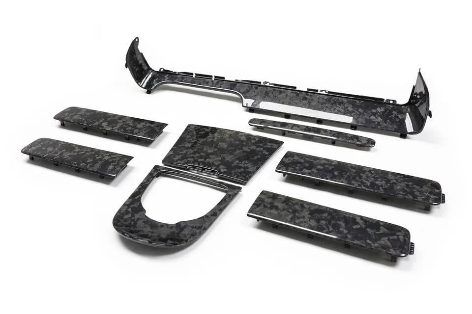 Carbon Door Panel Dashboard Trim Replacement 8 PCS for G Class G63  W464 Forged Dry Carbon Fiber Interior Trim
