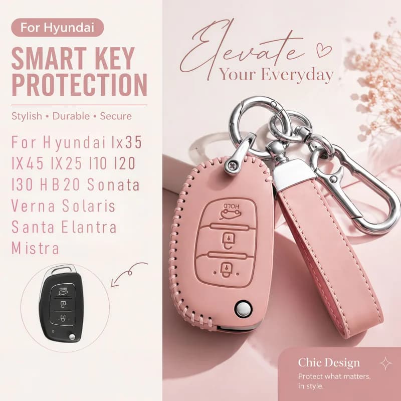3 Buttons Key Bag For Hyundai Ix35 IX45 IX25 I10 I20 I30 HB20 Sonata Verna Solaris Santa Elantra Mistra Car Key Case Cover