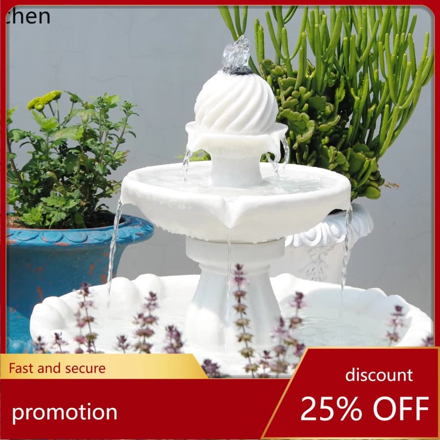 ZML Solar Fountain Outdoor Courtyard Automatic Circulating Water Flowing Water Ornament Garden Landscape