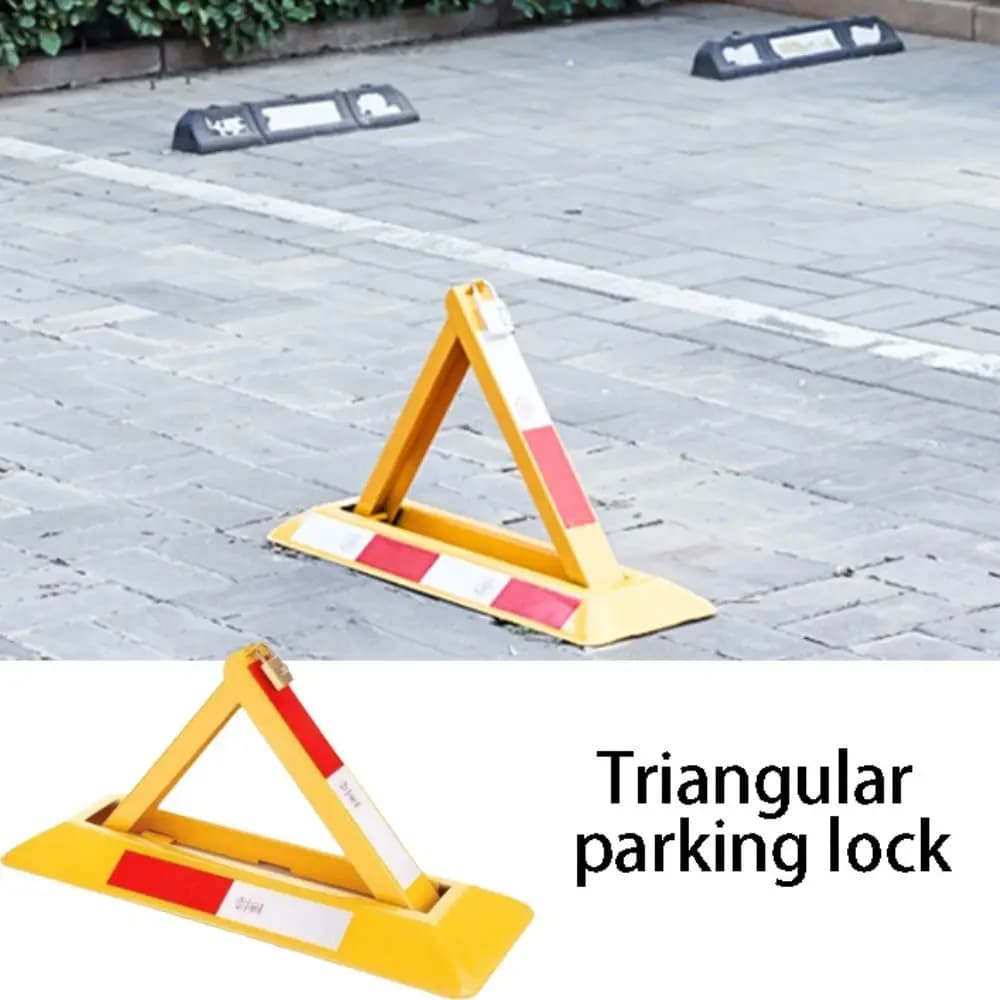 Portable Folding Parking Space Lock Thickened Anti-collision Triangular Lock Parking Barrier Fixed Design Pressure Resistant