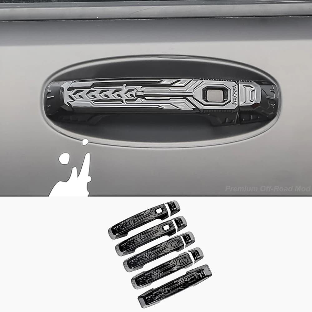 For 2023-2026 Tank 700/400 Mecha Style Handle Frame ABS Tailgate Handle Frame Decorative Cover Scratch-Resistant Accessory