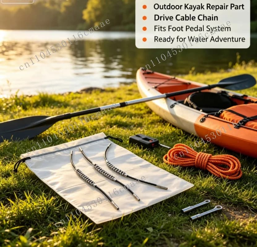 Heavy‑Duty Stainless Steel Kayak Foot Pedal Drive Chain Cable Boat Steering Control System Practical Accessory Component
