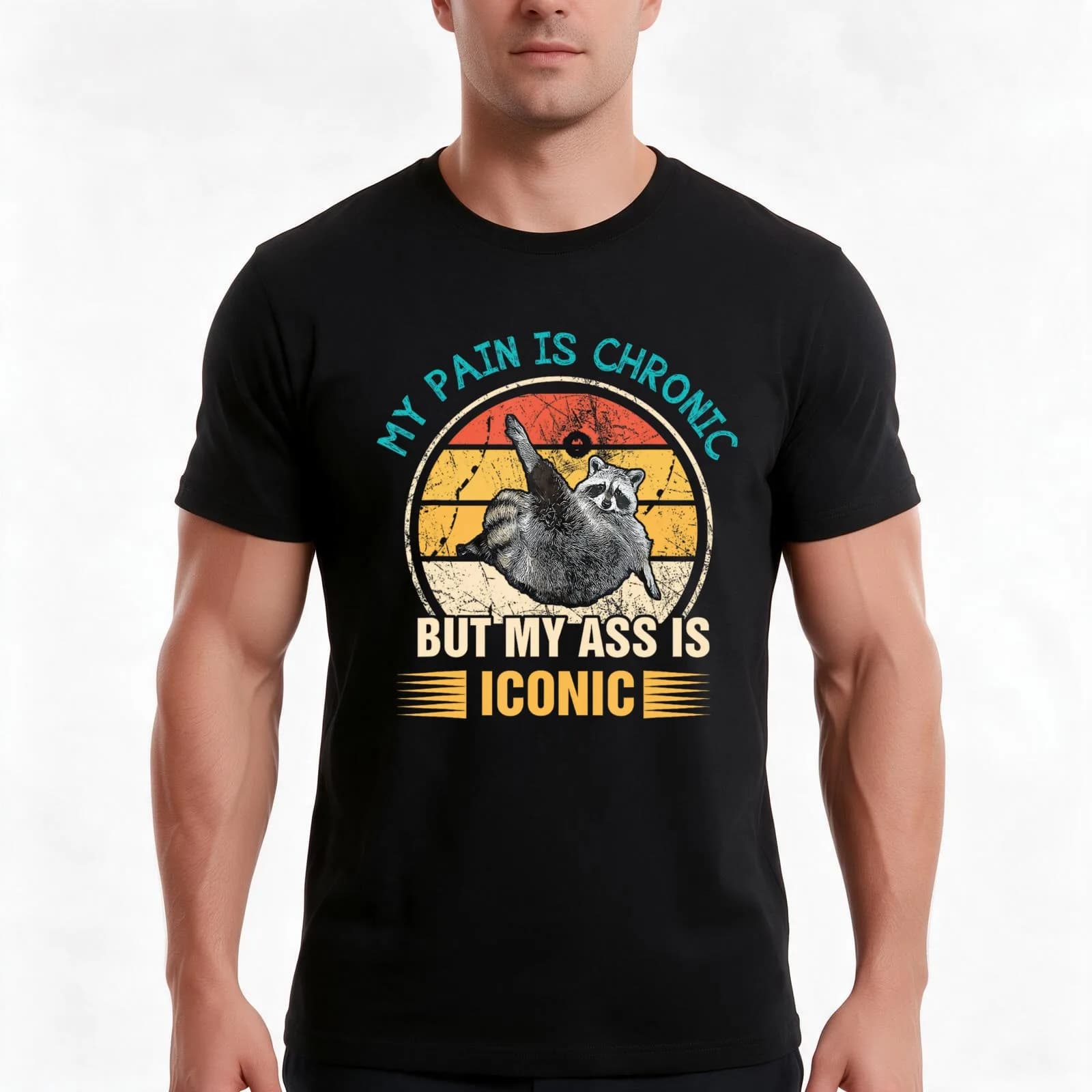 My Pain Is Chronic But My Is Iconic T-Shirt, Summer Casual Cotton Tee, Oversized Streetwear Tops, Vintage Graphic Print